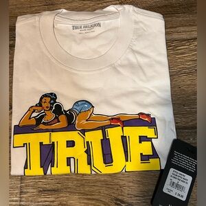 True Religion Optic White SS  “Vixen Tee” Size S